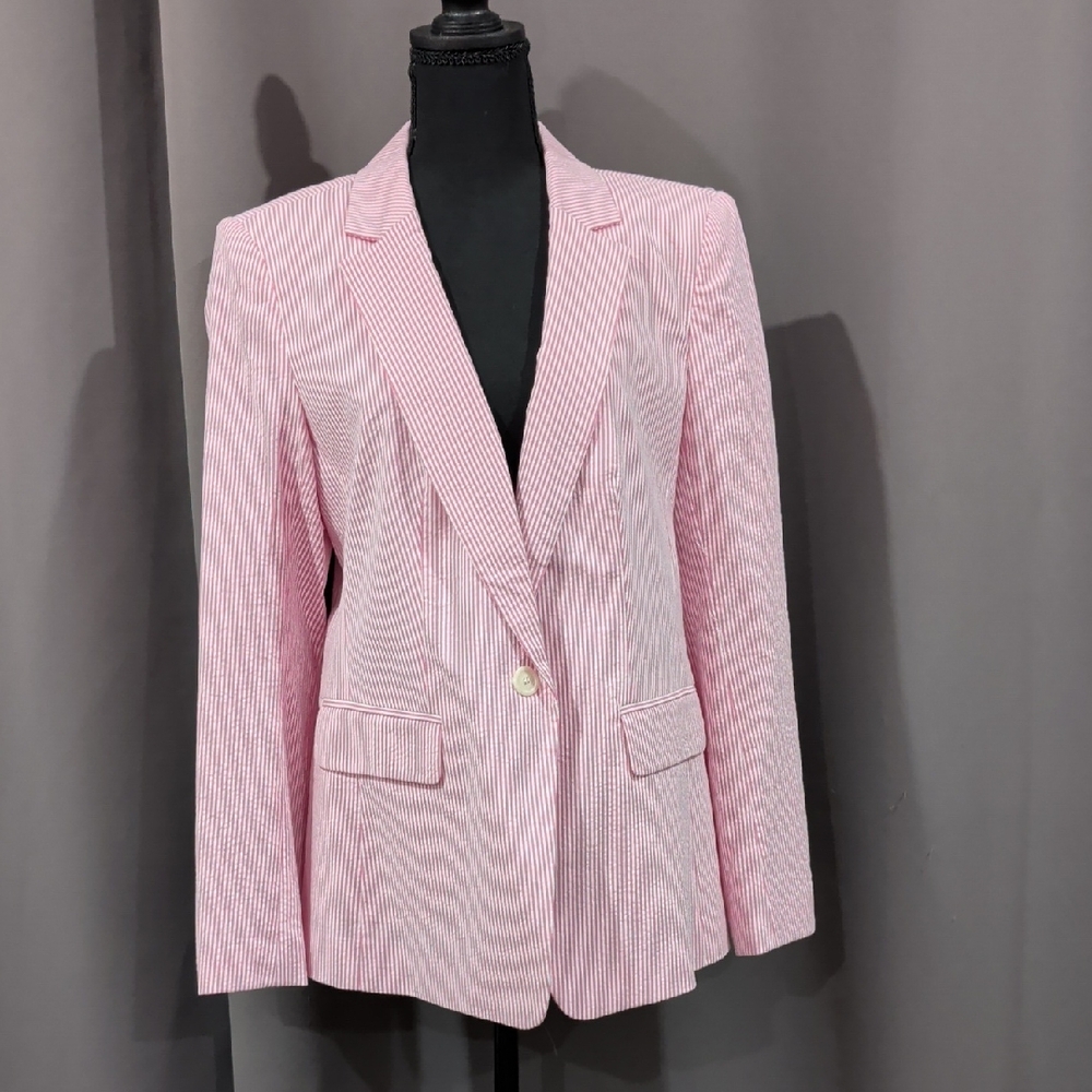 Pink Striped Women's Blazer